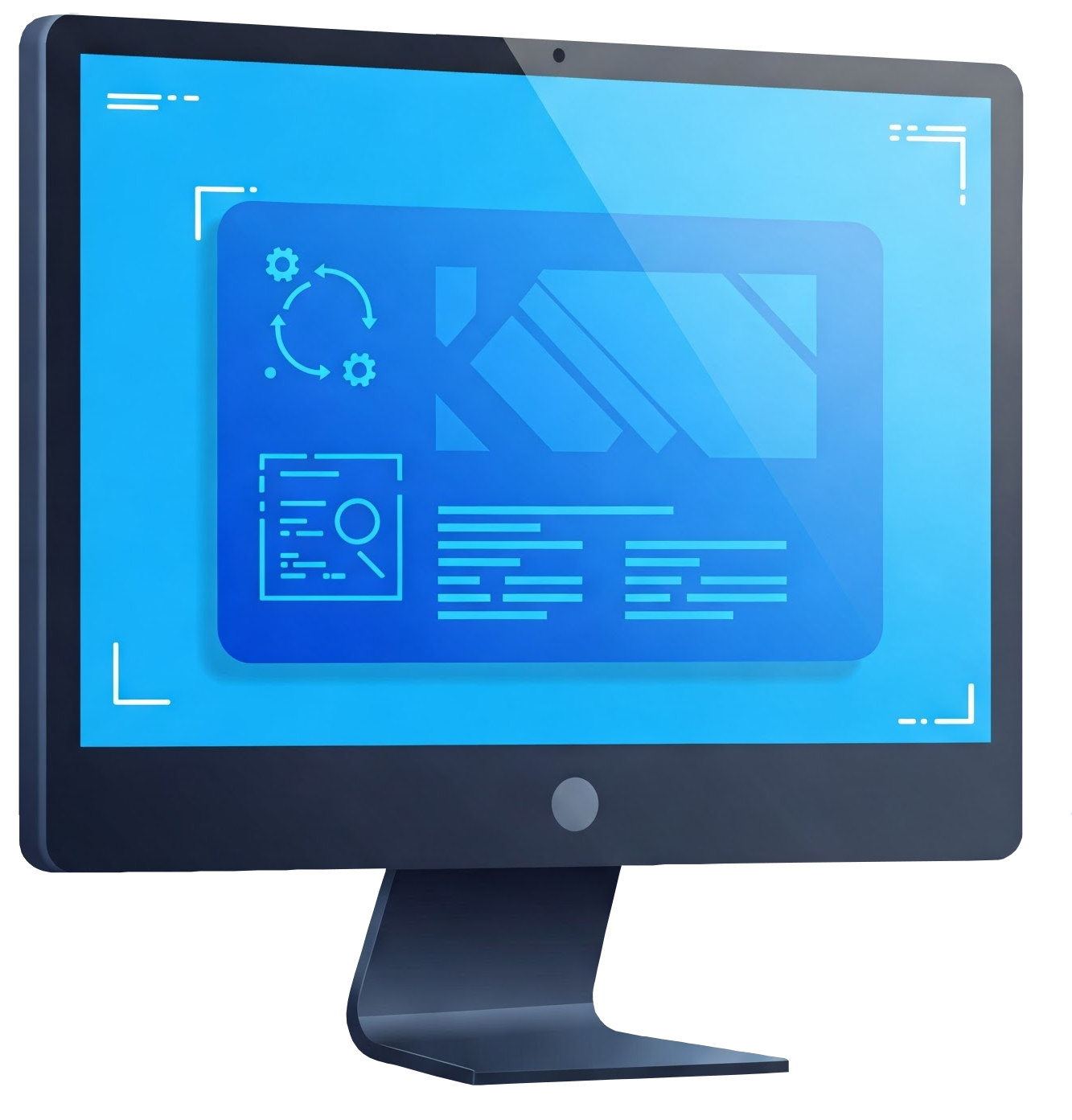 Computer showing a good web design